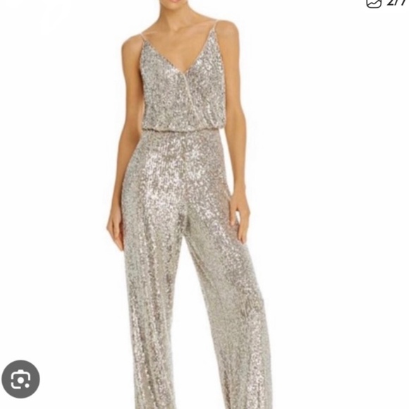 Aiden Mattox Sequin Jumpsuit - Picture 1 of 6